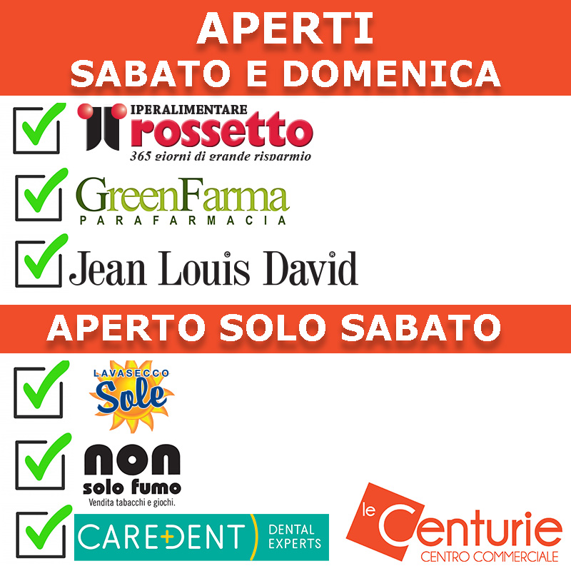 Attività aperte nel weekend