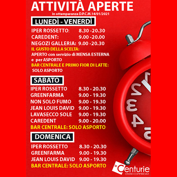 Ecco l'aggiornamento delle attività aperte!