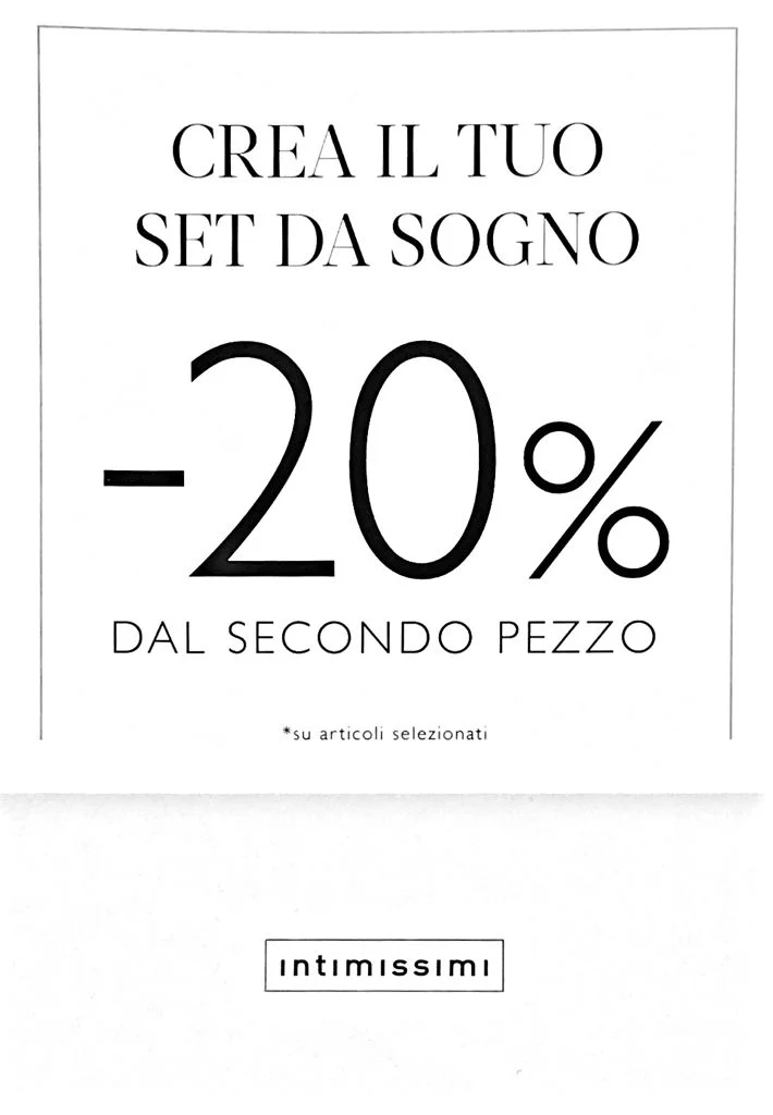 Intimissimi Promozione nuova collezione Le Centurie