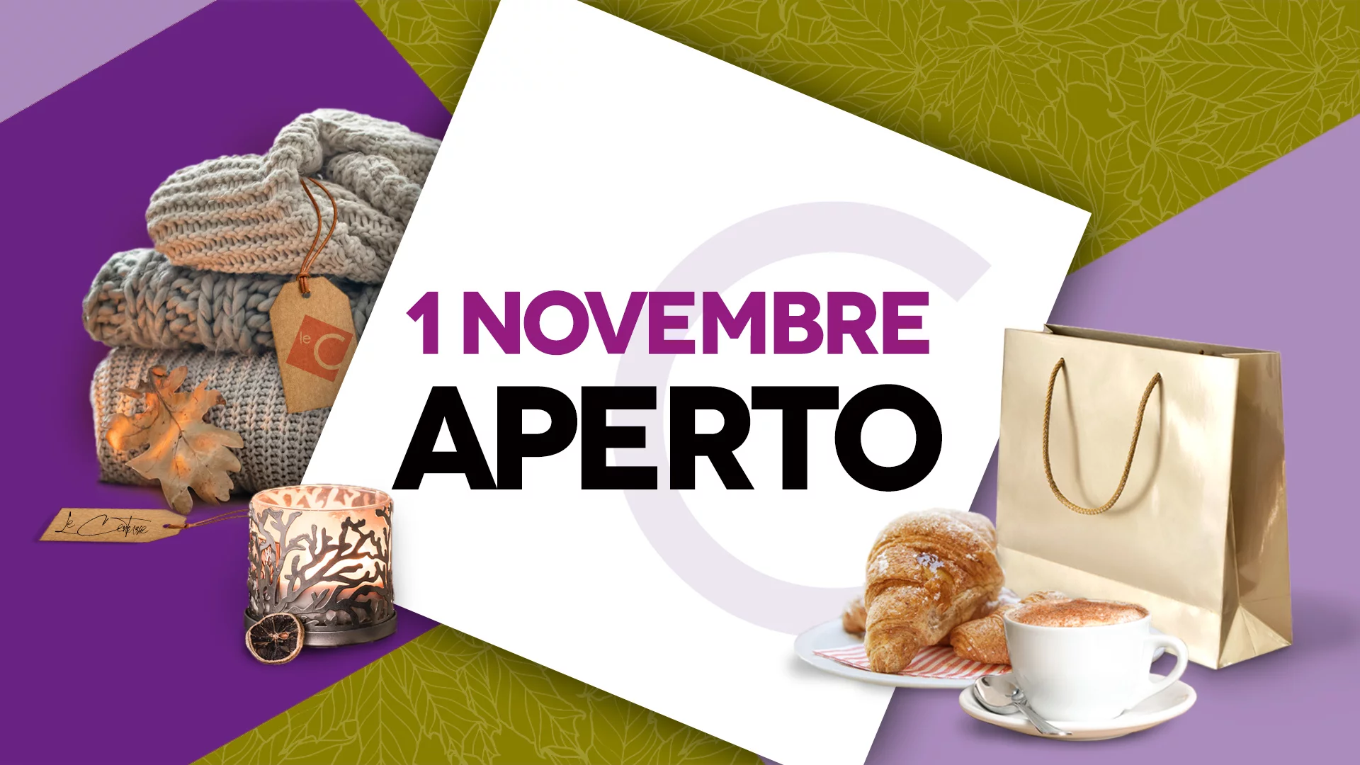 1° novembre: siamo aperti!
