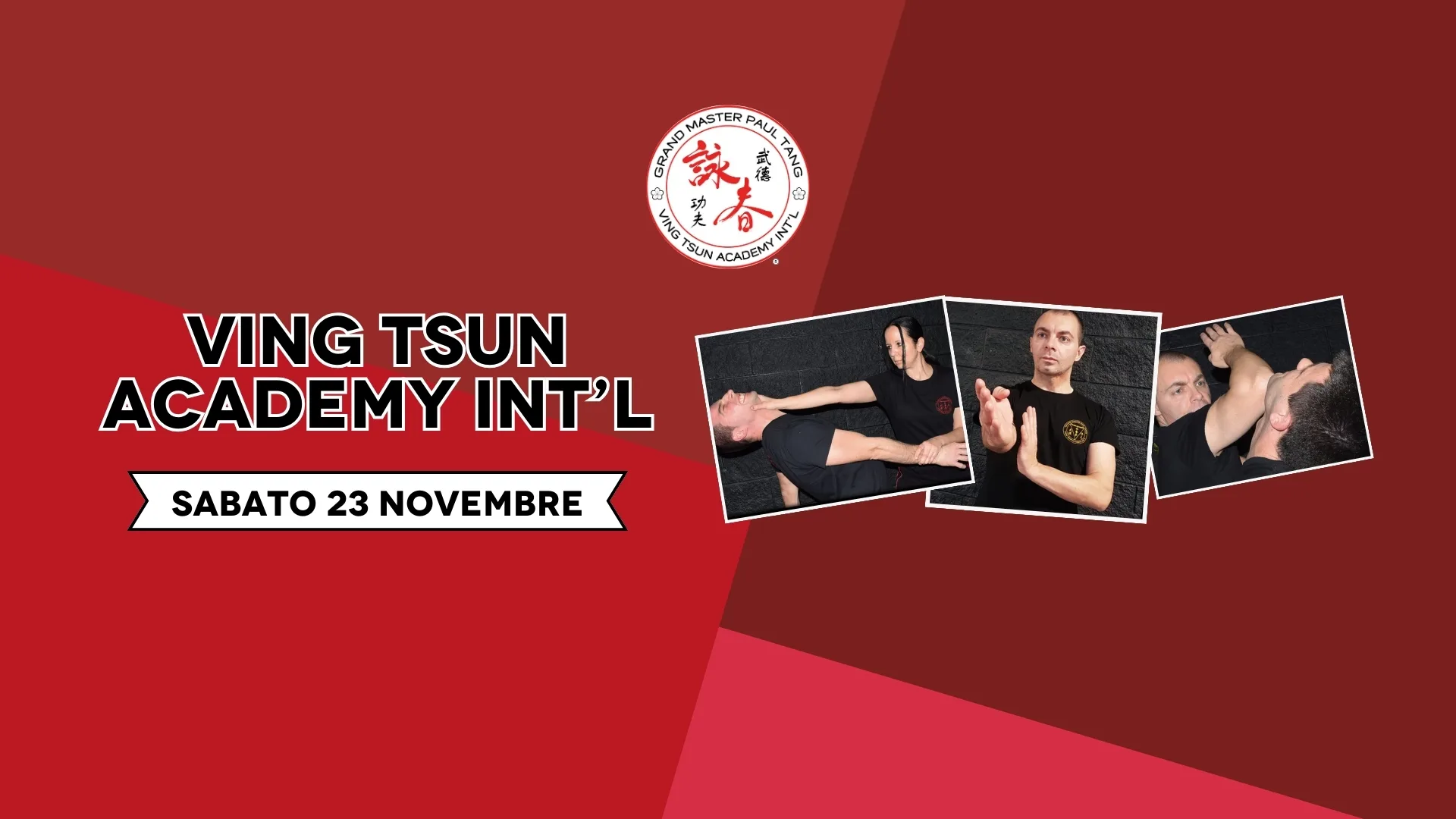Sabato 23 novembre: VING TSUN ACADEMY - Speciale Autodifesa donna